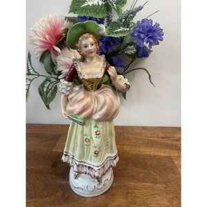 Vintage Occupied Japan Porcelain Lady Figurine Colonial Victorian Style Decor